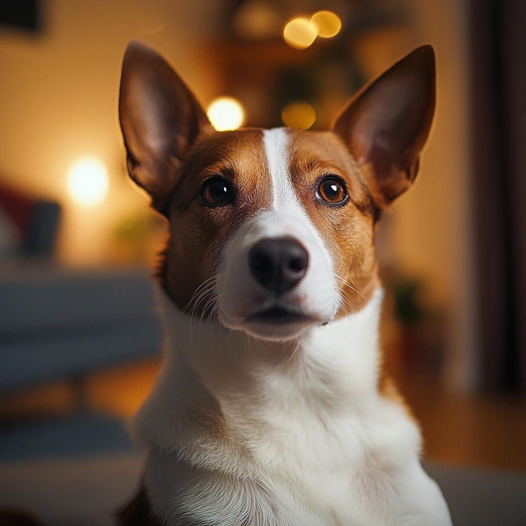 A dog in a living room | Source: No source
