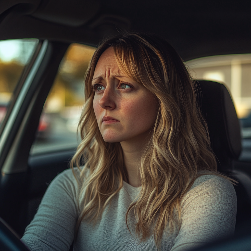 A closeup shot of a woman driving a car | Source: No source