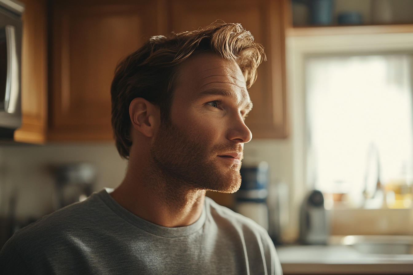 A man standing in a kitchen | Source: no source