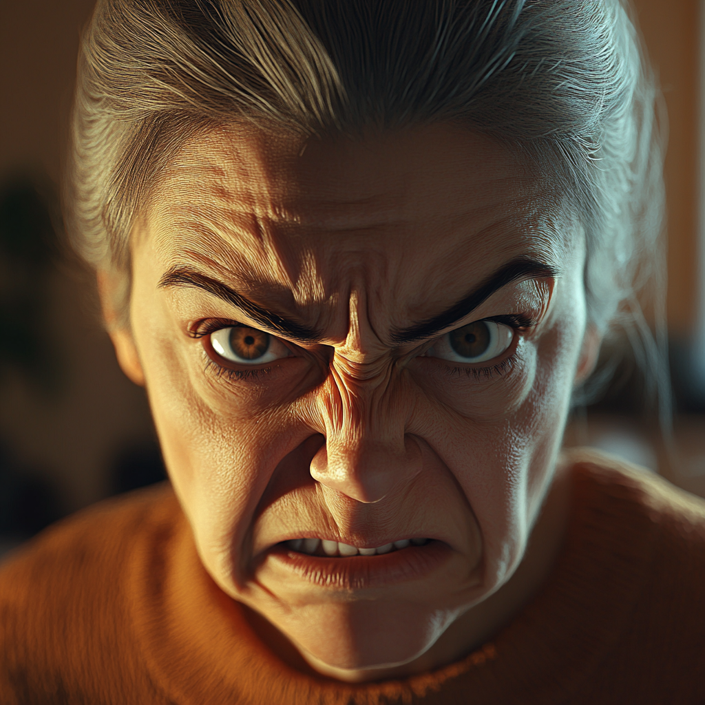 A furious senior woman creasing her brows | Source: No source