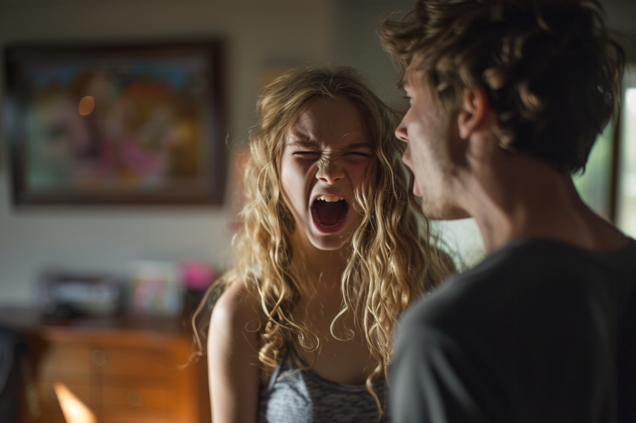 An emotional teen girl yelling at her father | Source: No source