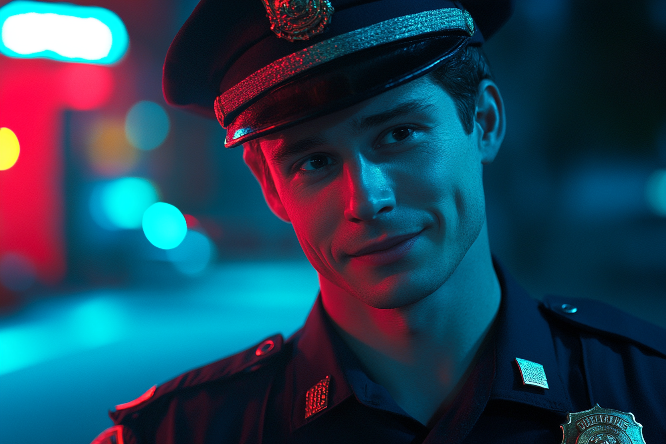 A man dressed as a police officer | Source: no source