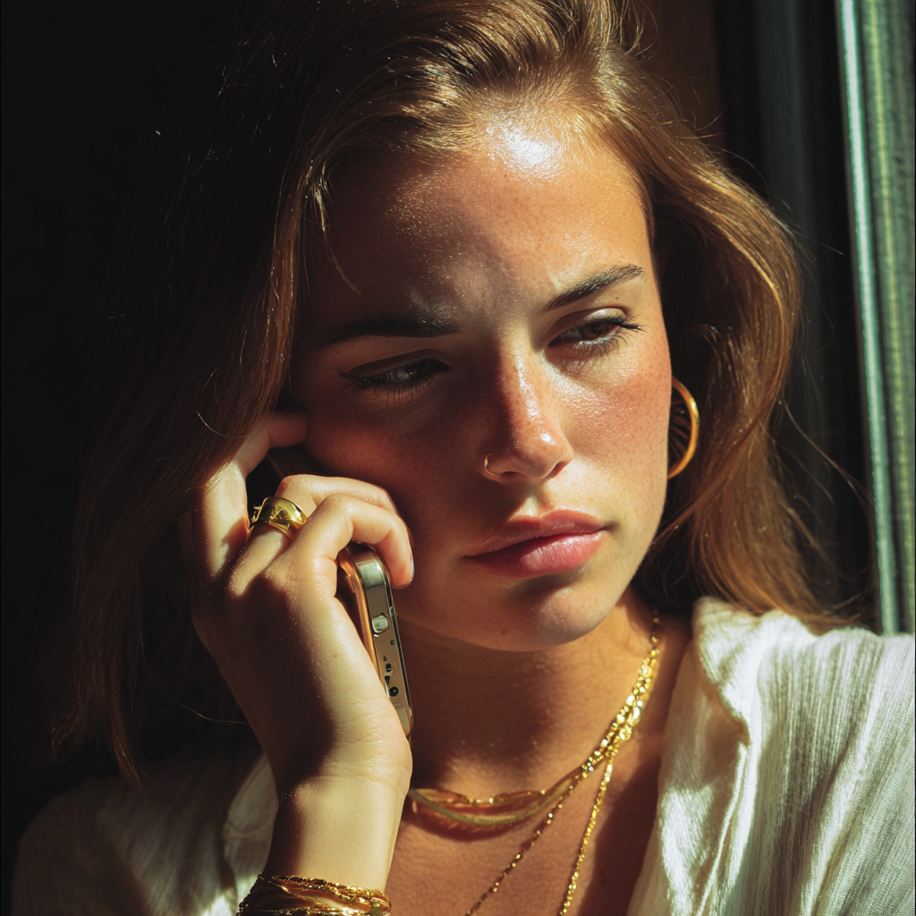 A woman talking on a phone | Source: no source