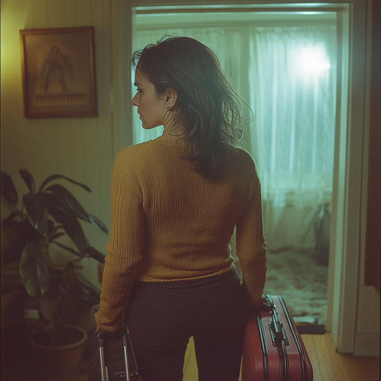 A woman leaving with luggage | Source: no source