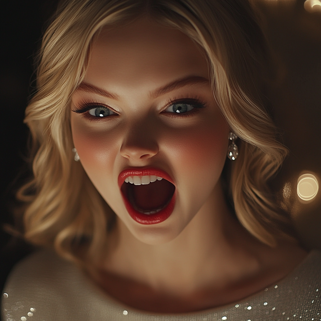 A young lady laughing | Source: No source