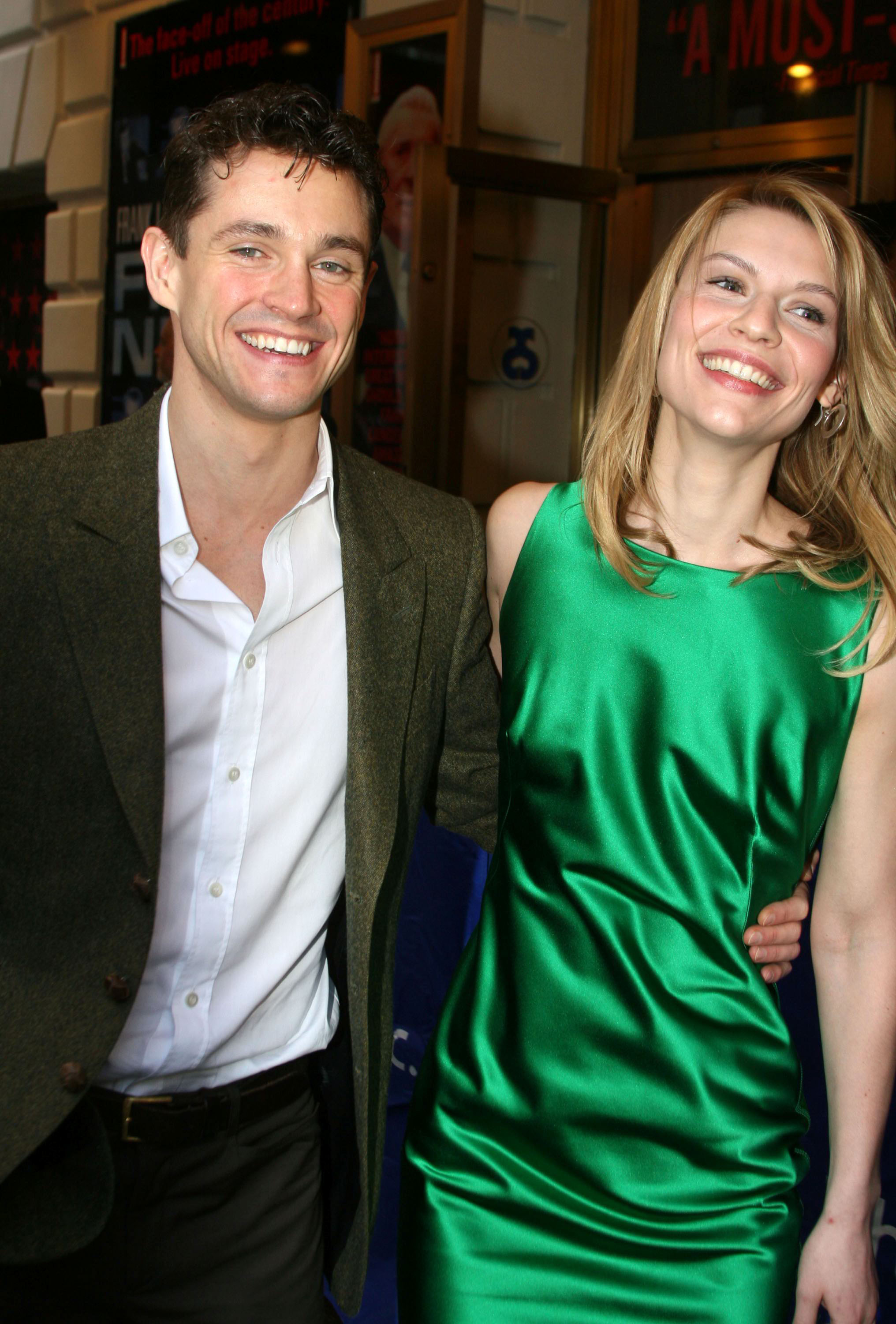 Hugh Dancy and Claire Danes at the "Frost/Nixon" opening night in 2007. | Source: Getty Images