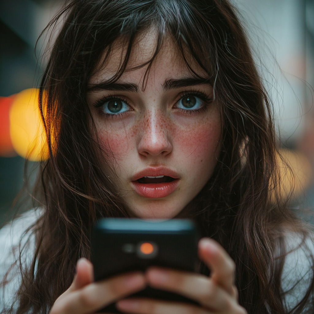 A woman using her cell phone | Source: No source