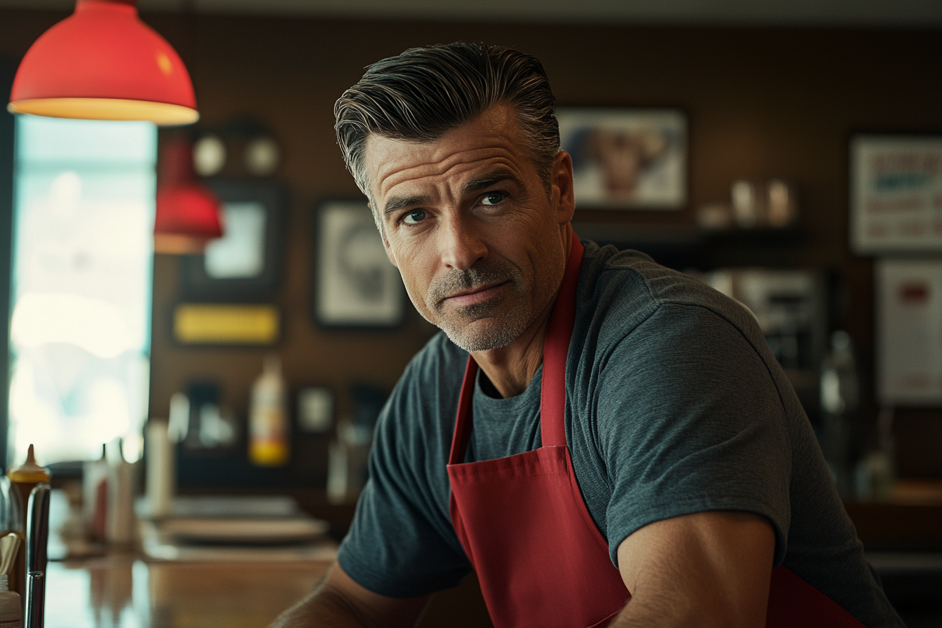 A man working in a diner | Source: No source