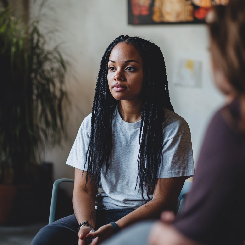 A woman at a therapy session | Source: no source
