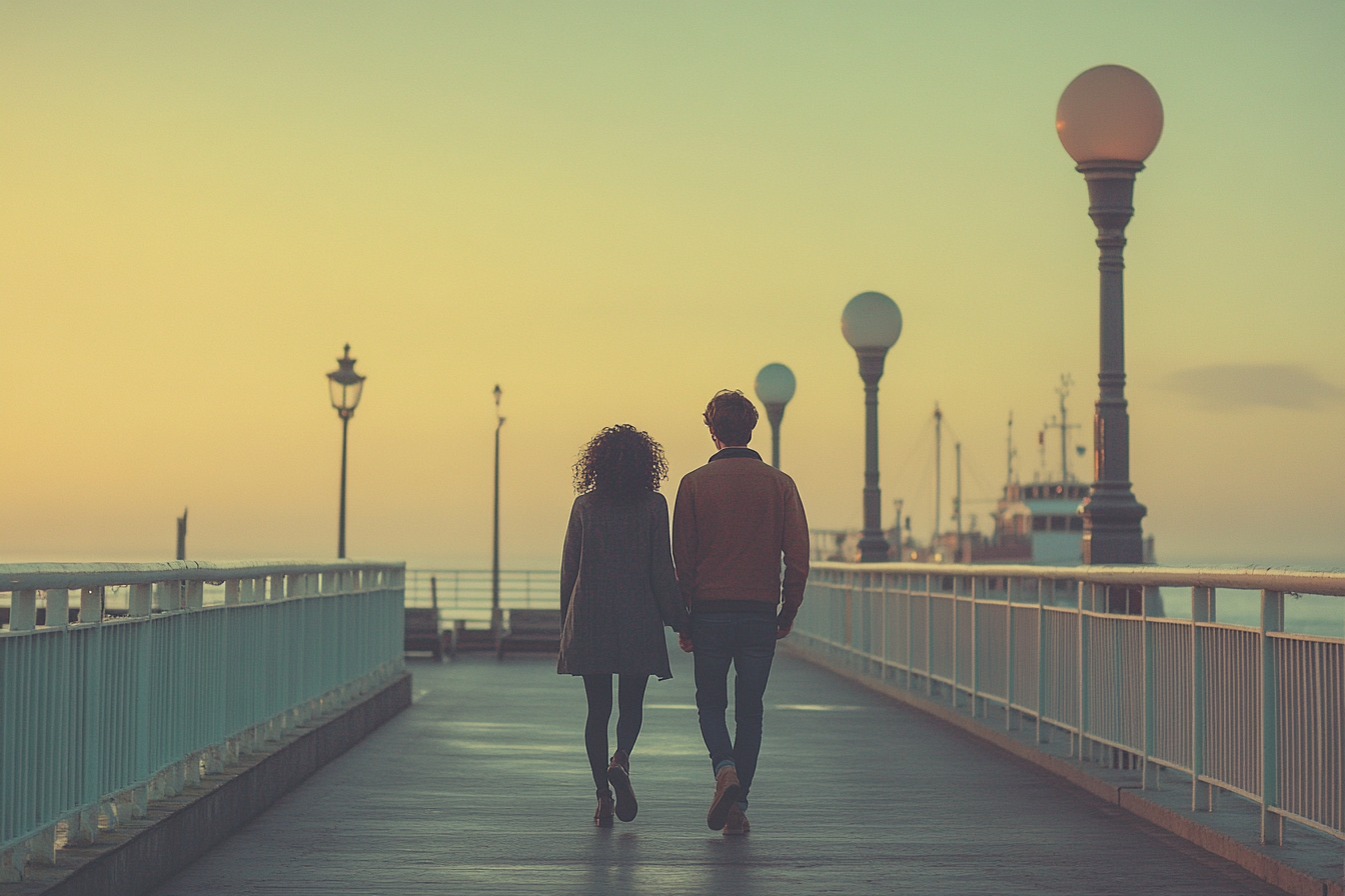 A couple on a pier | Source: no source