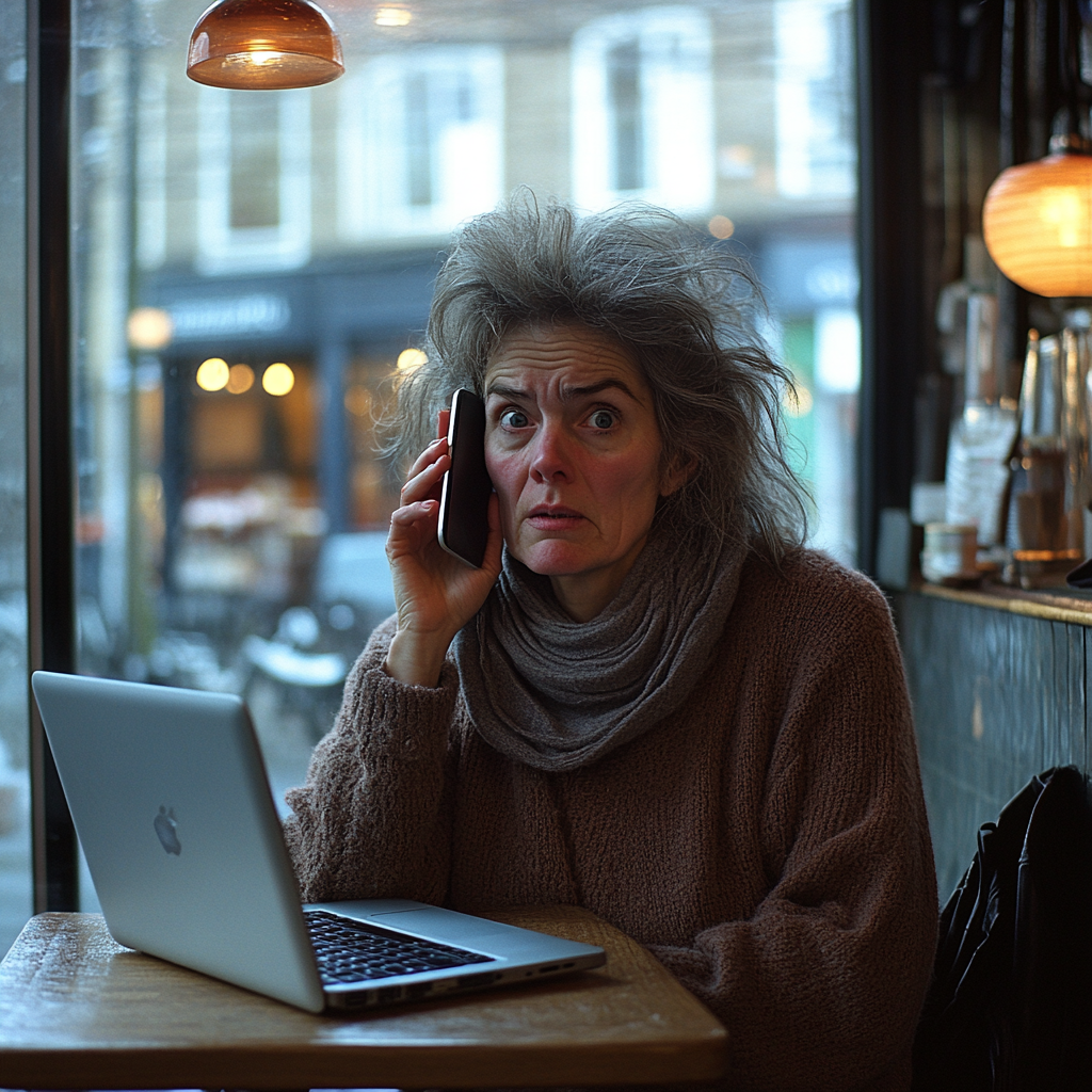 A worried woman on a phone call | Source: No source