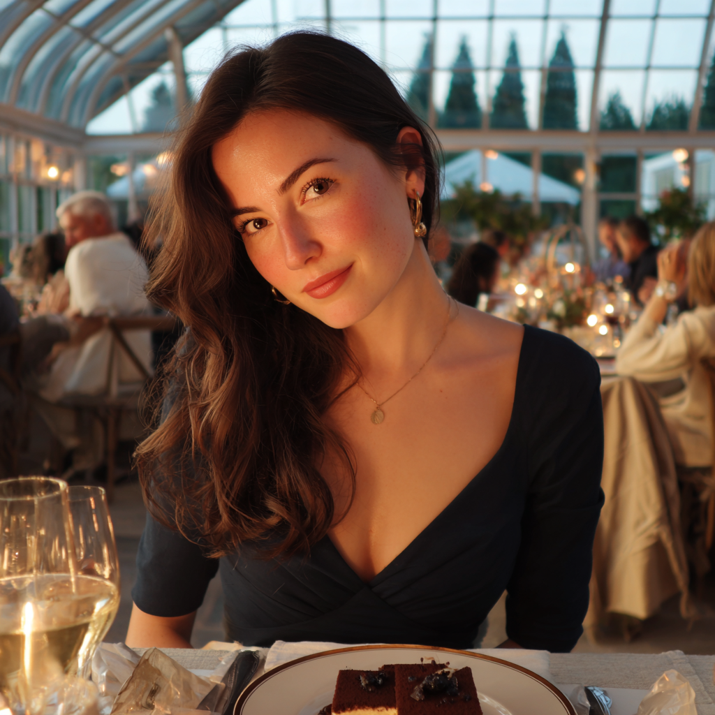 A smiling woman sitting at a table | Source: No source