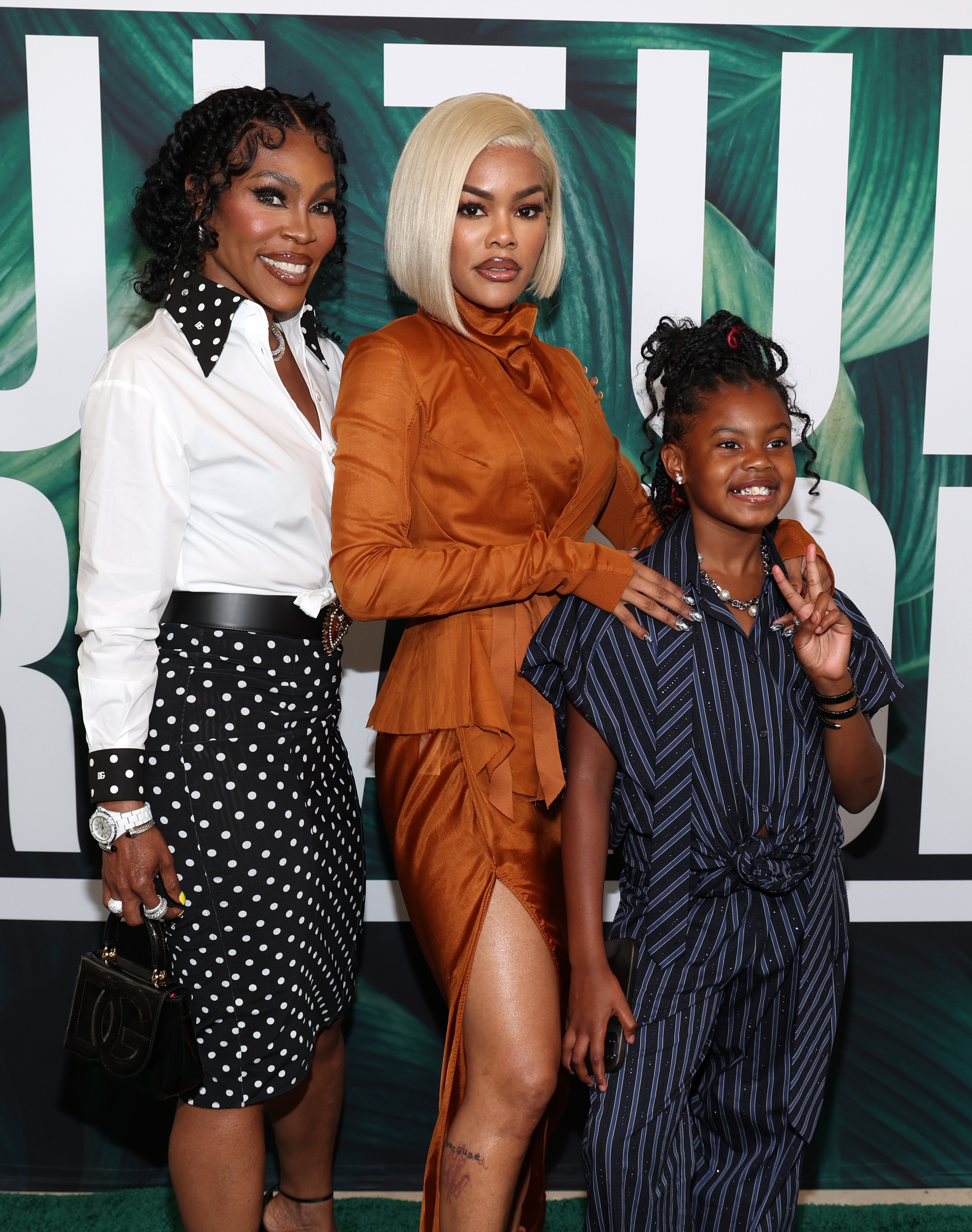 Nikki Taylor, Teyana Taylor and Junie Shumpert attend the Culture Creators Leaders & Innovators Awards Brunch at the Beverly Hilton on June 28, 2024, in Los Angeles, California | Source: Getty Images