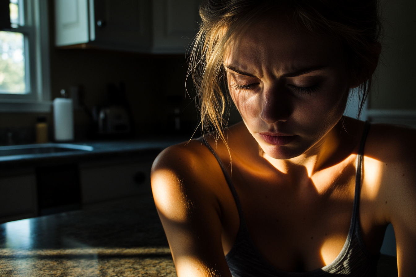 Close up of a woman with a troubled look on her face | Source: No source