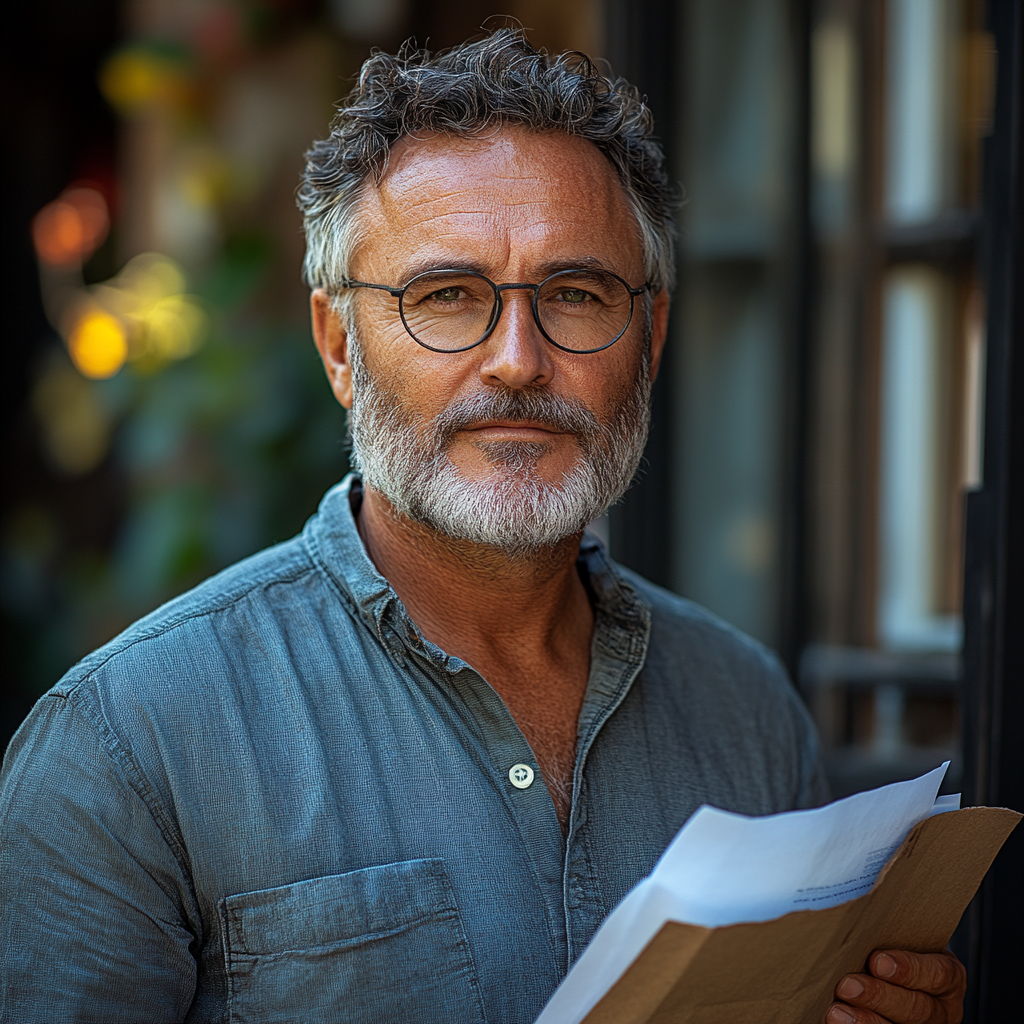 A middle-aged man with the documents | Source: No source
