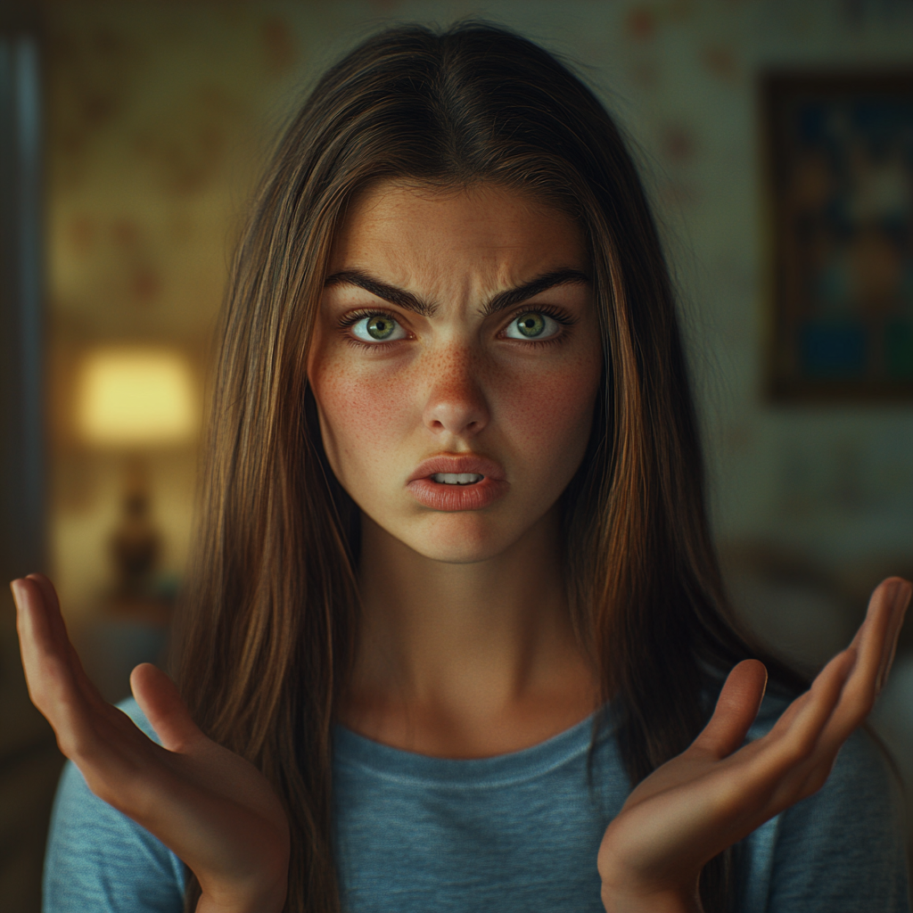 A young woman looking frustrated | Source: No source
