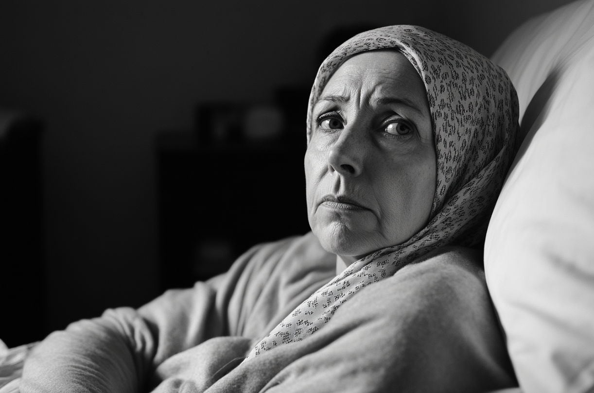 A woman glancing to one side | Source: no source
