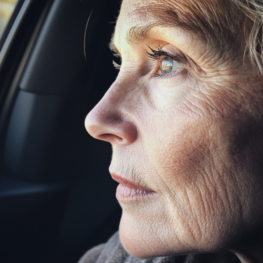 A close up of a woman in a car | Source: No source
