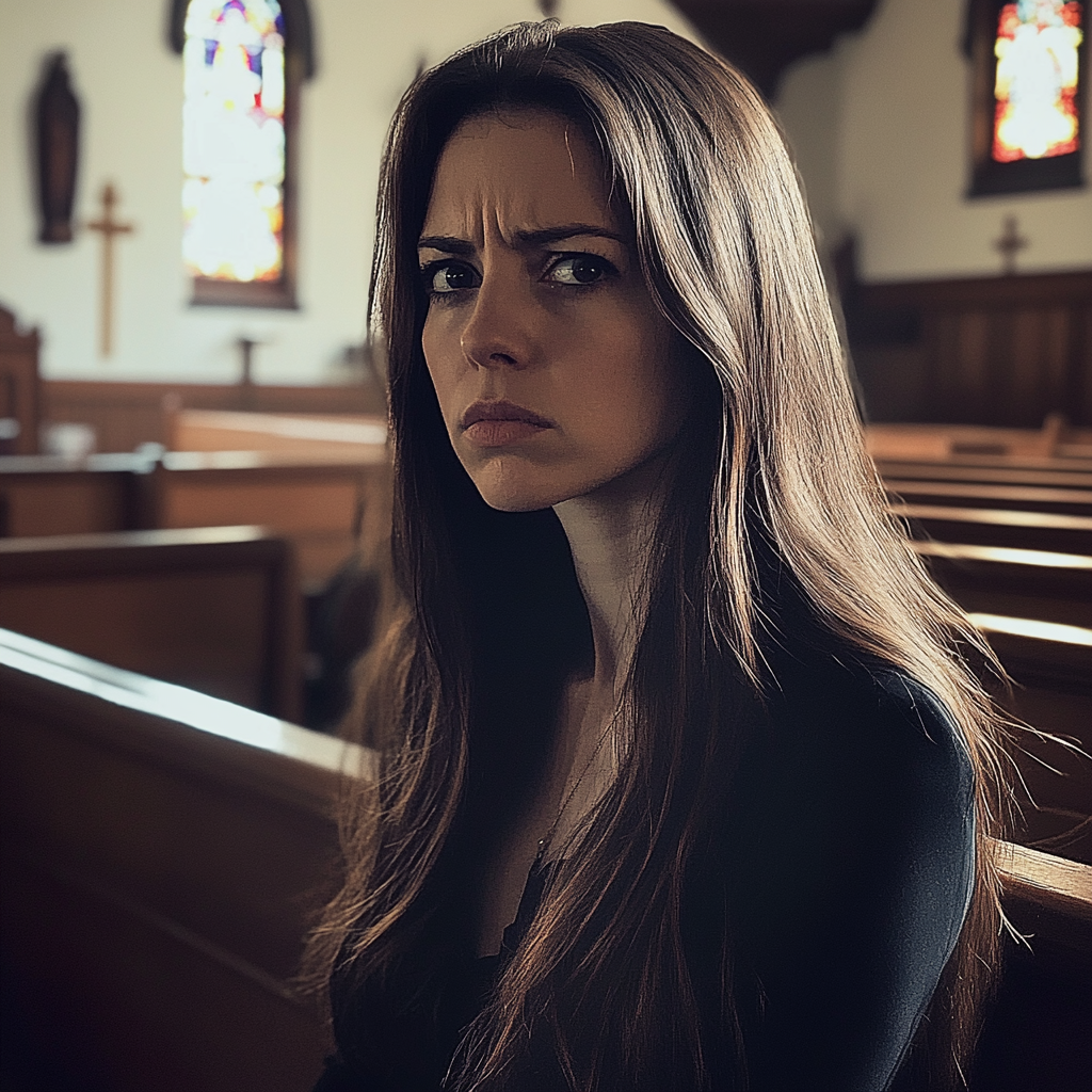 An upset woman at a church | Source: No source