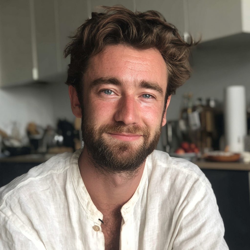 A smiling man wearing a linen shirt | Source: no source