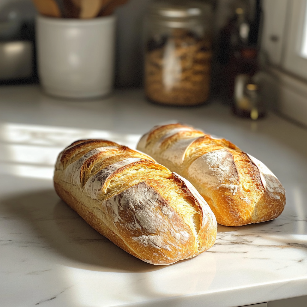 Freshly baked bread on a counter | Source: no source