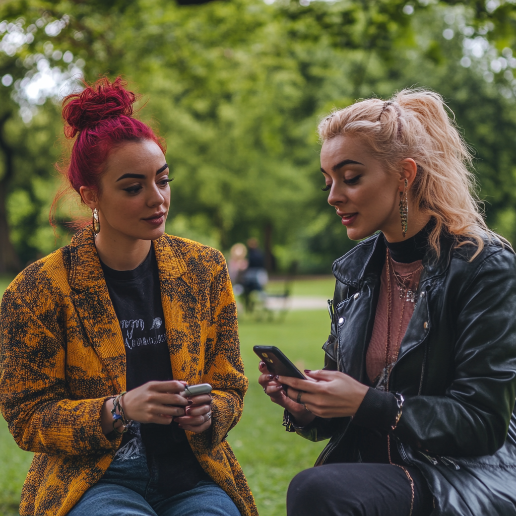 Women seated in the park having a chat | Source: No source