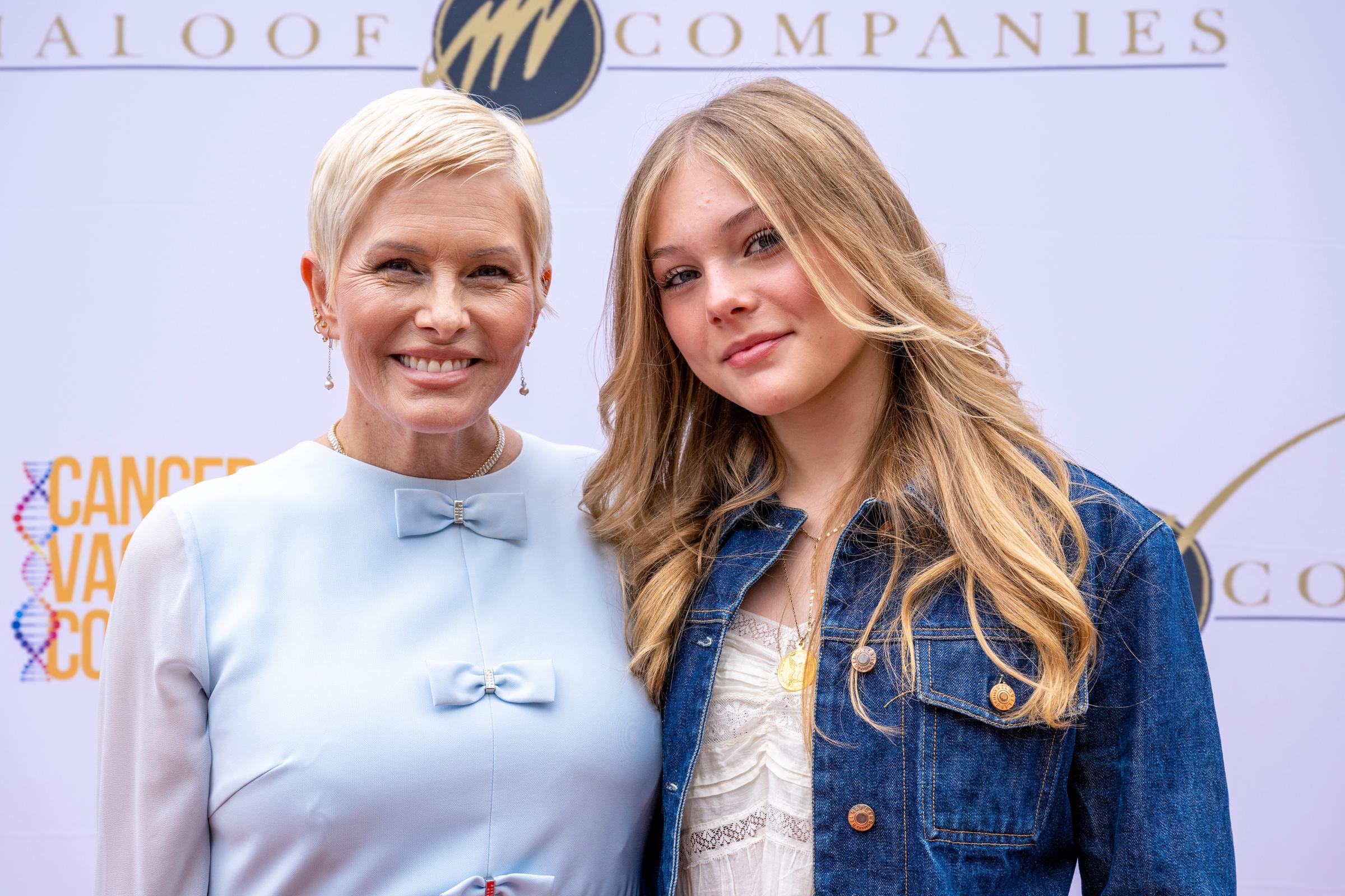 Proud mom and her daughter Keegan at the Inaugural "It's Up to Us" Women's Health Event to Fast-Track Breast Cancer Vaccine Research hosted by Adrienne Maloof and Kristen Dahlgren on May 03, 2025 in Beverly Hills, California. | Source: Getty Images