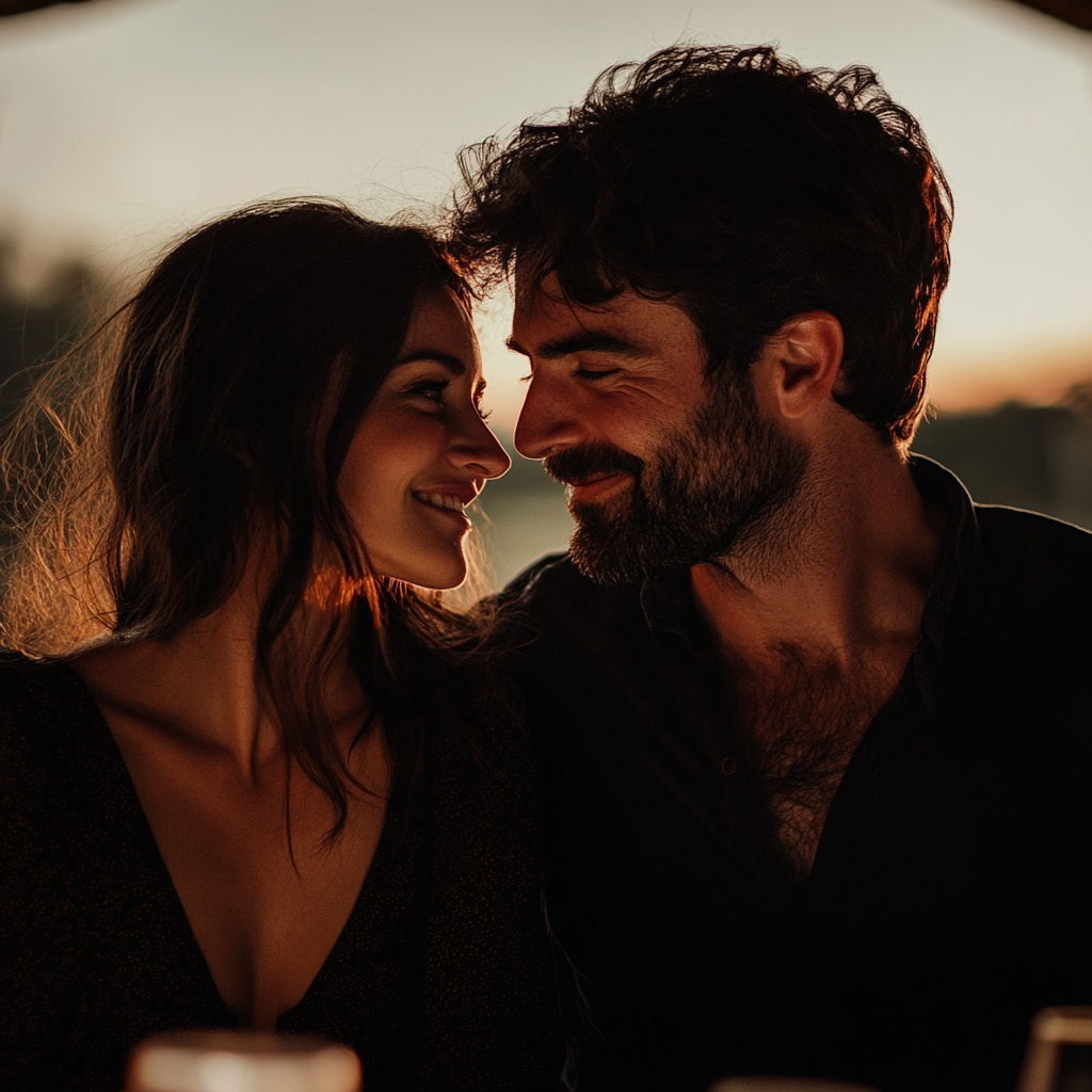 A happy couple gazing lovingly into each other's eyes | Source: no source