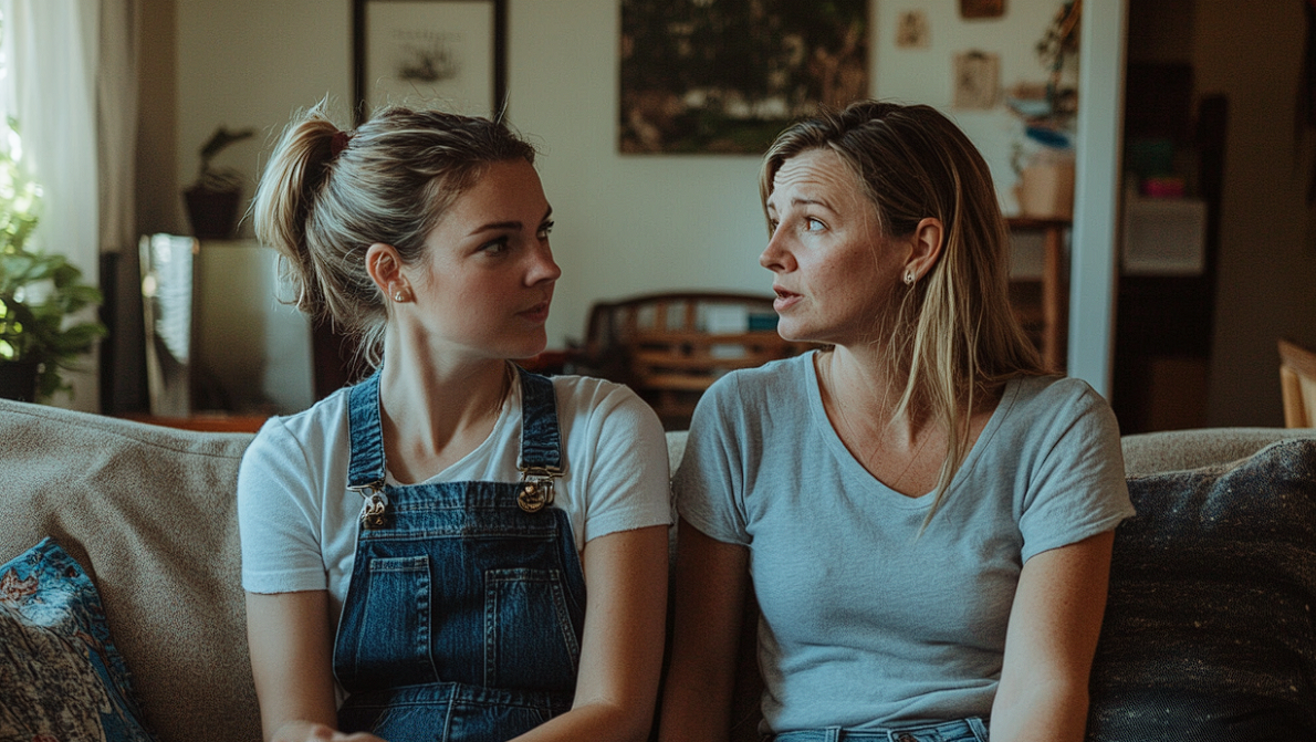 Two women having a serious conversation | Source: No source