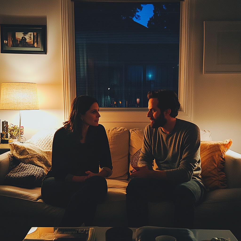 A couple sitting on a couch | Source: No source