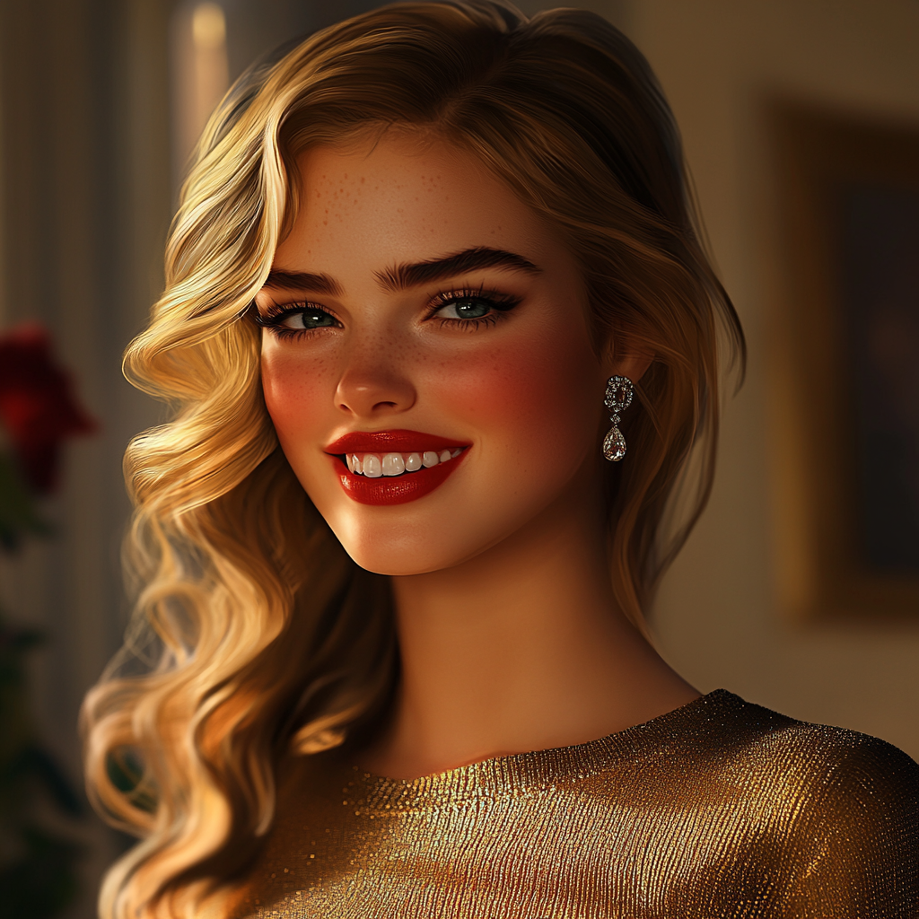 A woman looking at someone and smiling | Source: no source