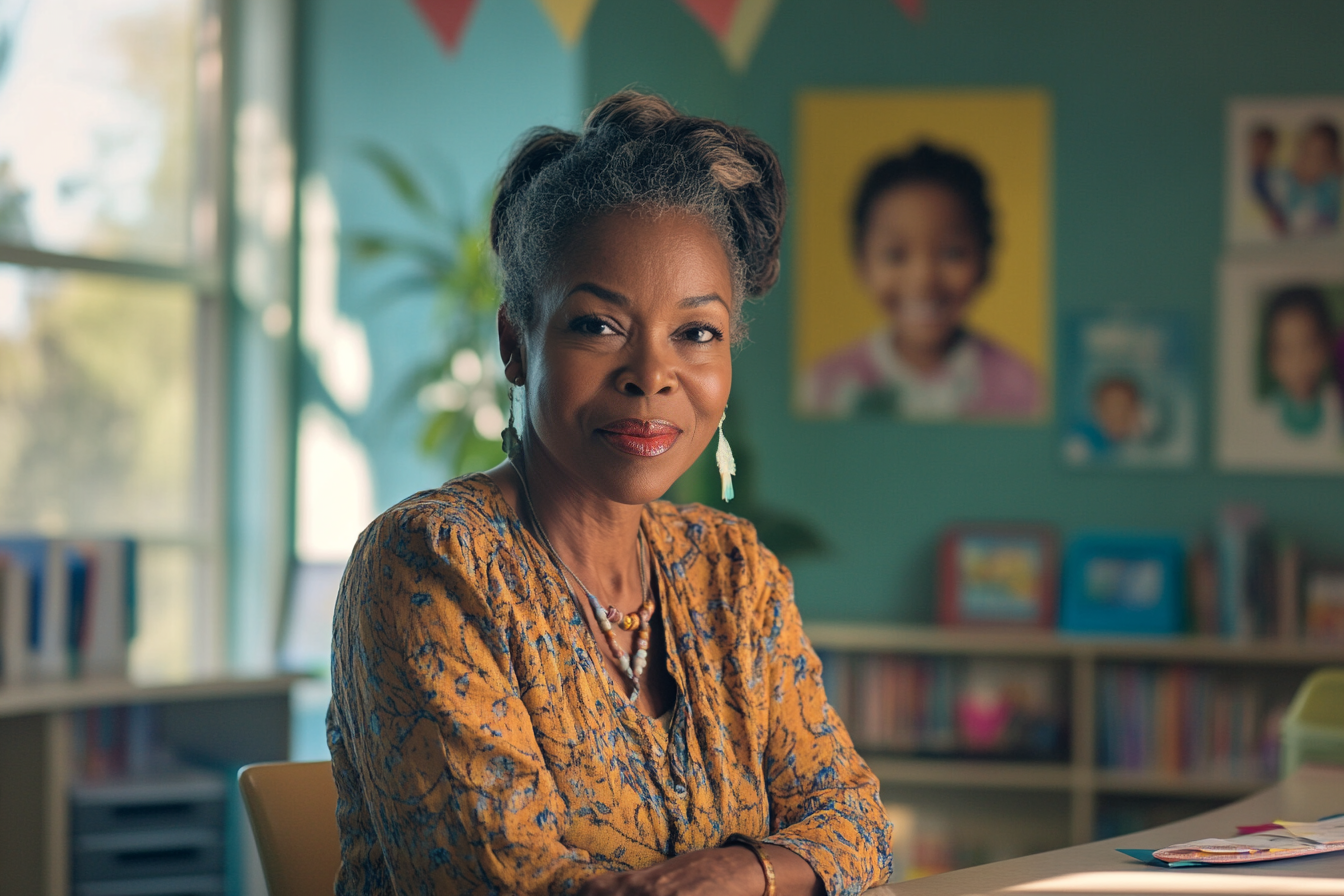 Woman at a desk in an office at a children's center | Source: No source