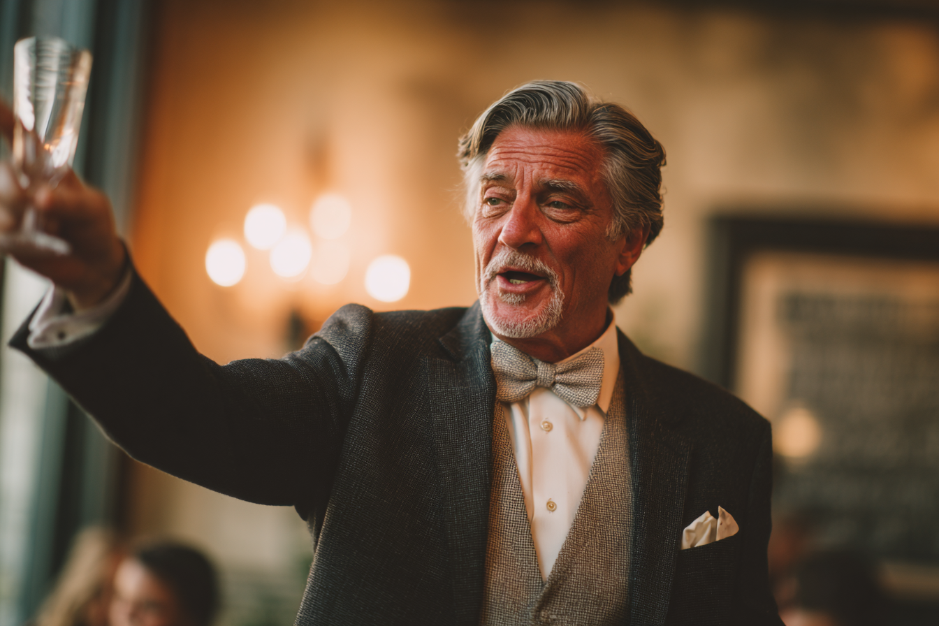 A man giving a toast | Source: no source
