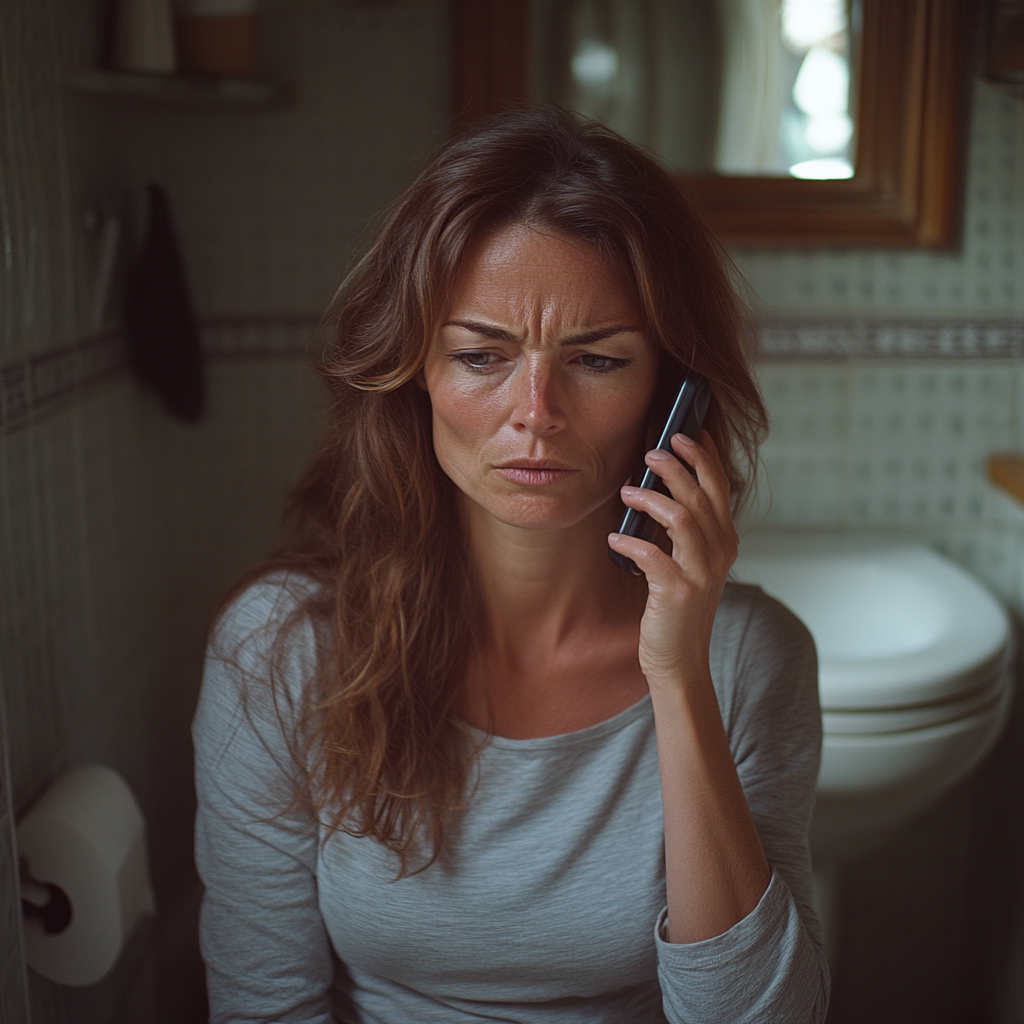 A woman frowning while on the phone | Source: no source