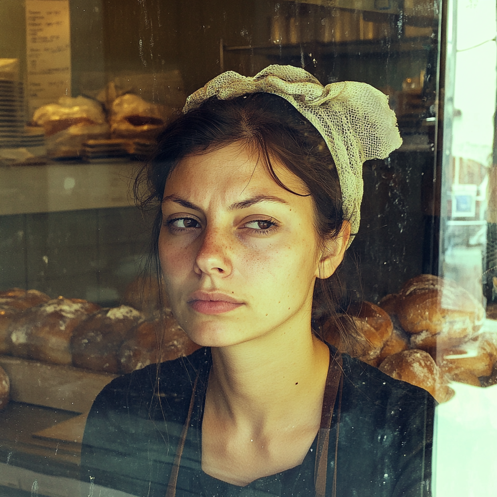 A woman in a bakery | Source: No source