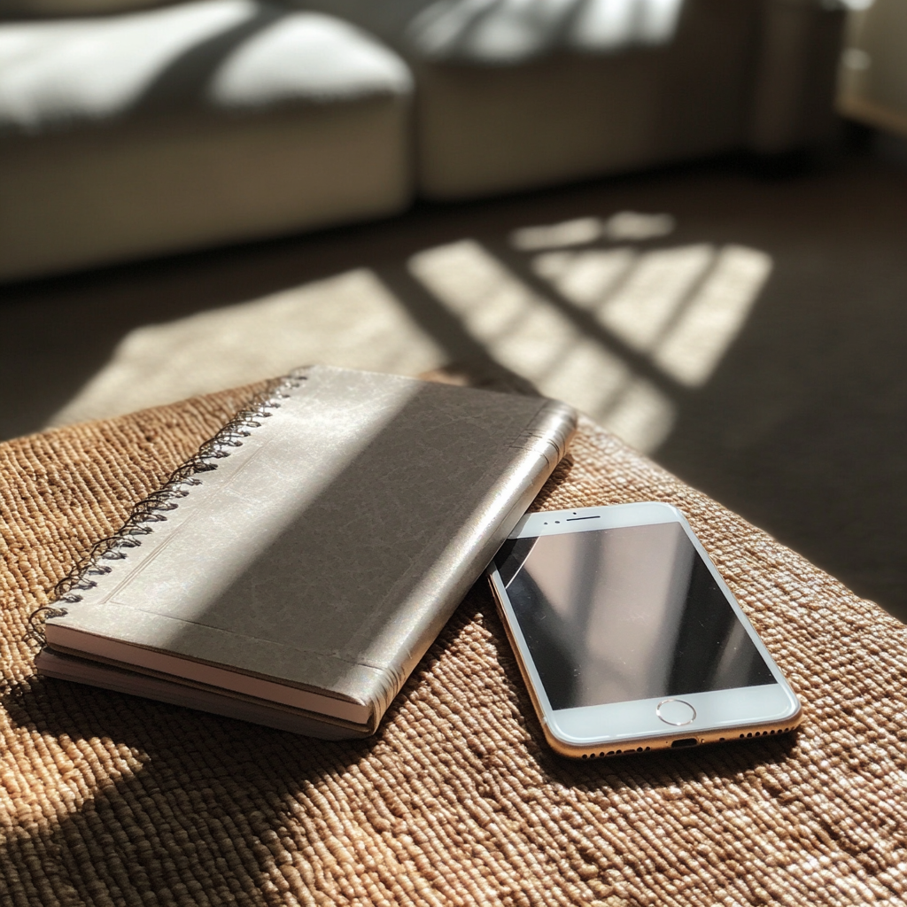 A cellphone on a table | Source: no source
