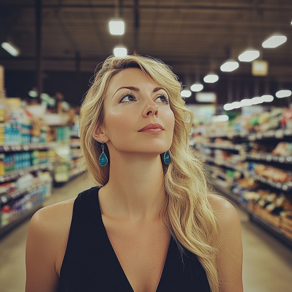 A woman in a grocery store | Source: No source