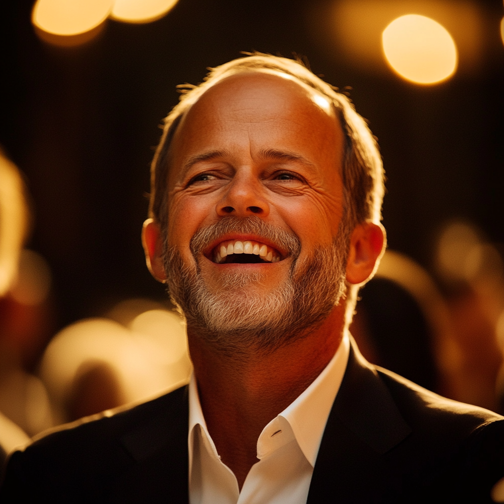 An older man laughing | Source: No source