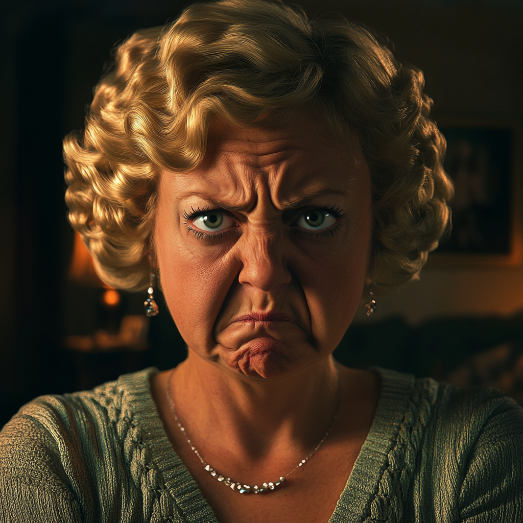 A disappointed older woman frowning | Source: No source