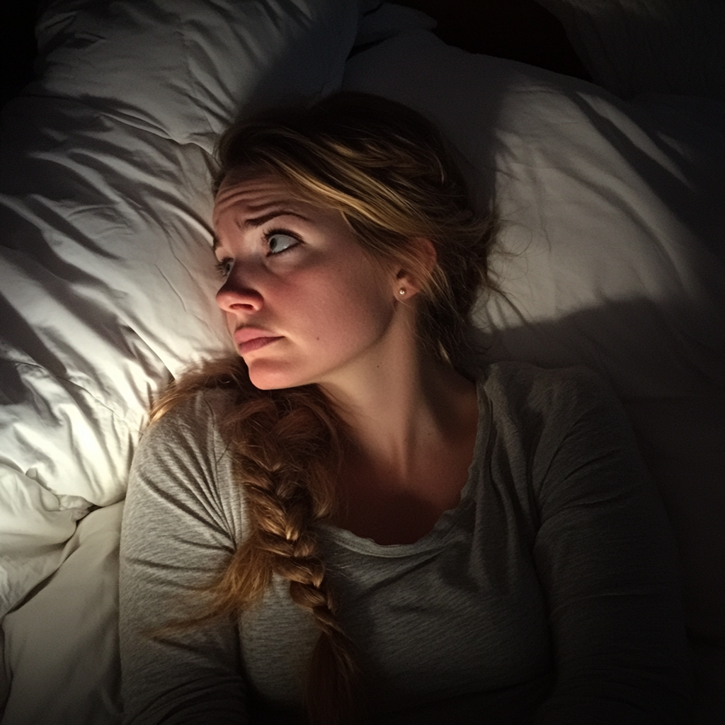 A woman laying in bed | Source: no source
