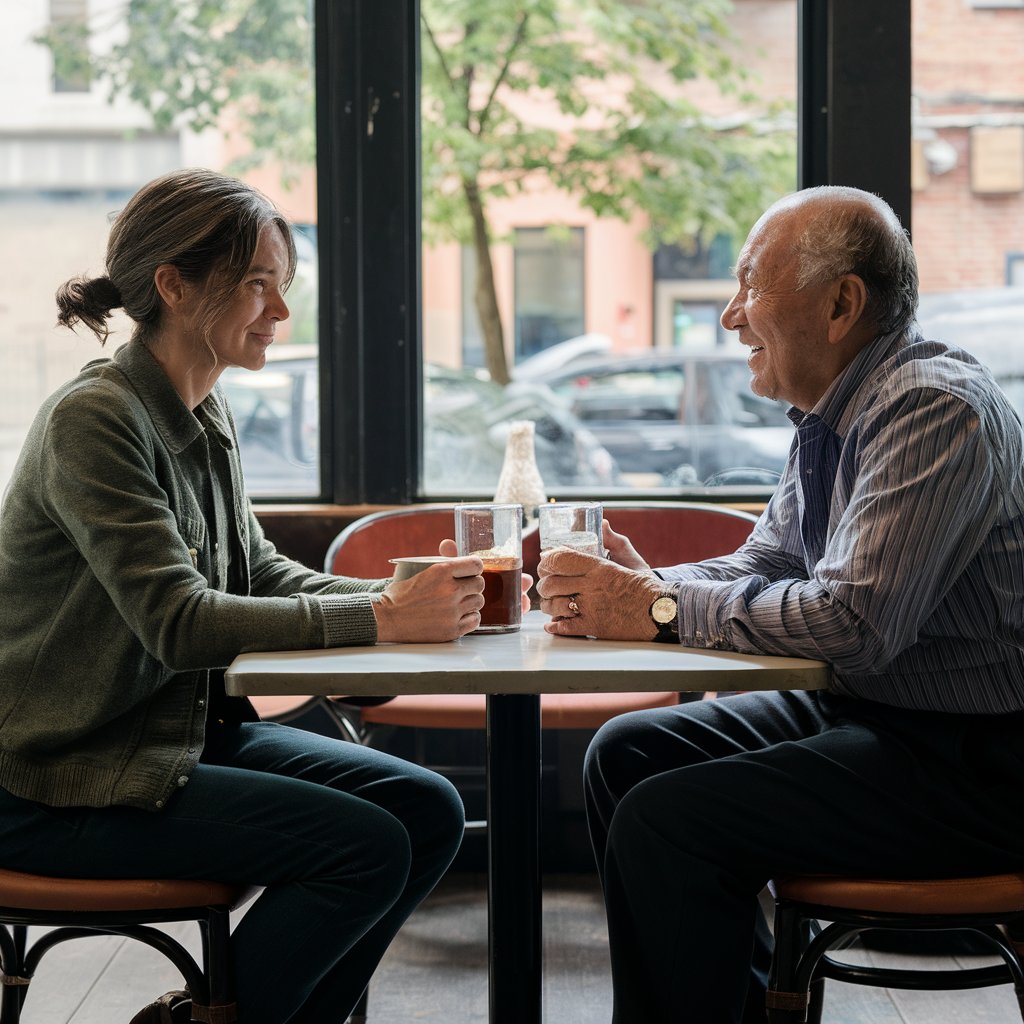 A woman and man enjoying a coffee date | Source: no source
