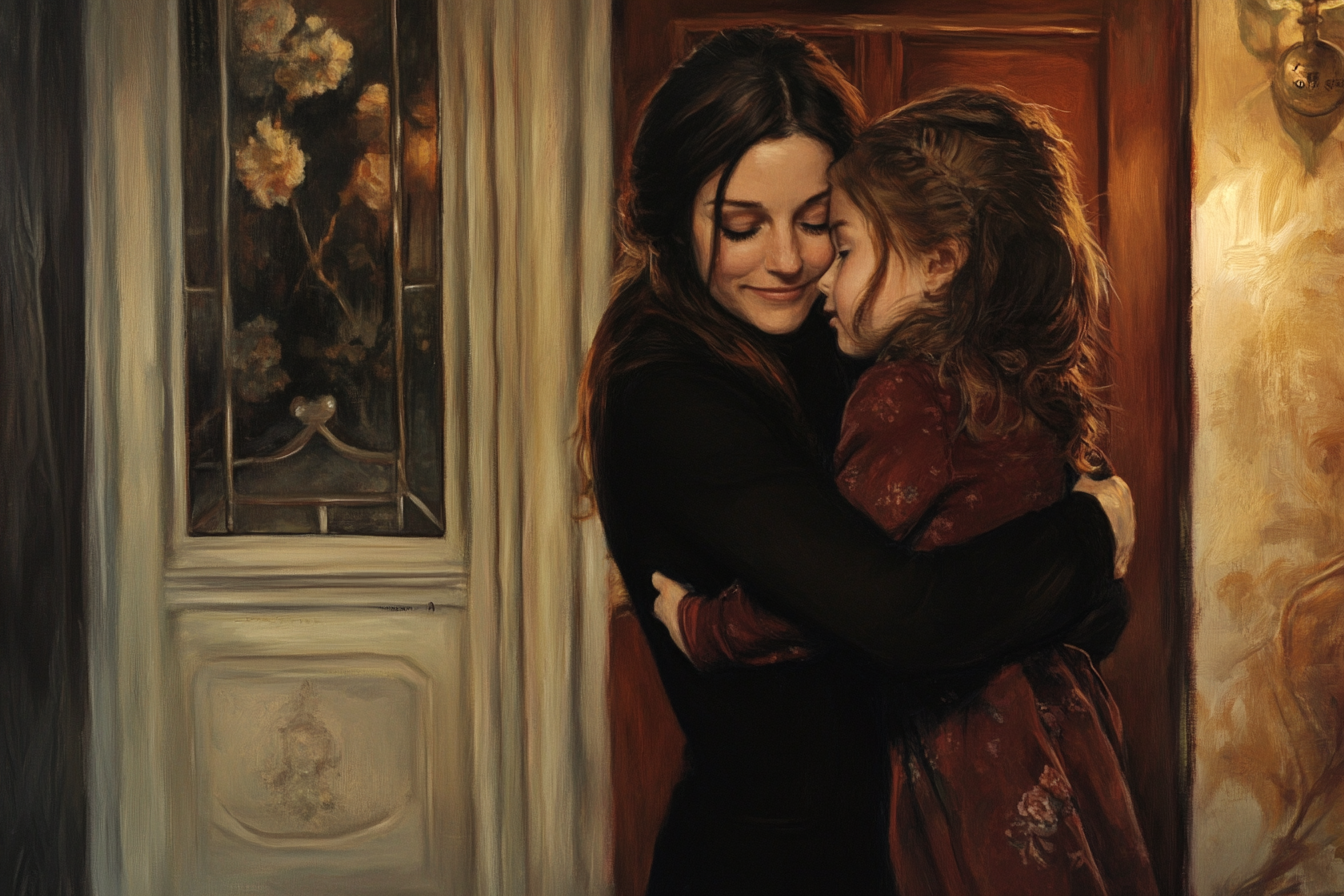A woman hugging her daughter | Source: No source