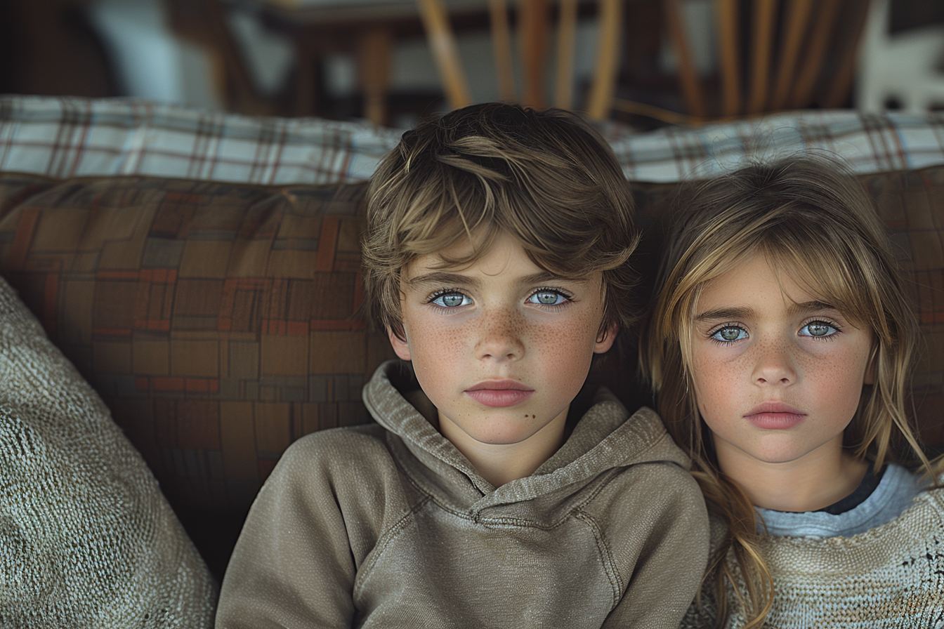 Two children listening to their parents | Source: No source