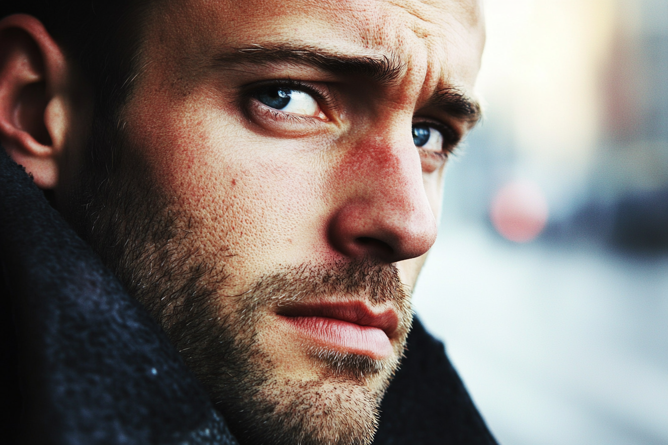 A man staring intently at someone | Source: no source