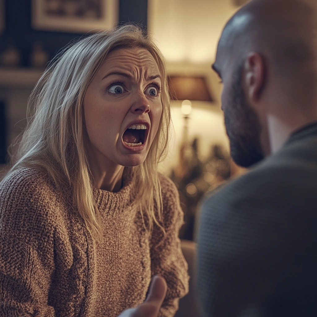 A woman snapping at her husband | Source: No source