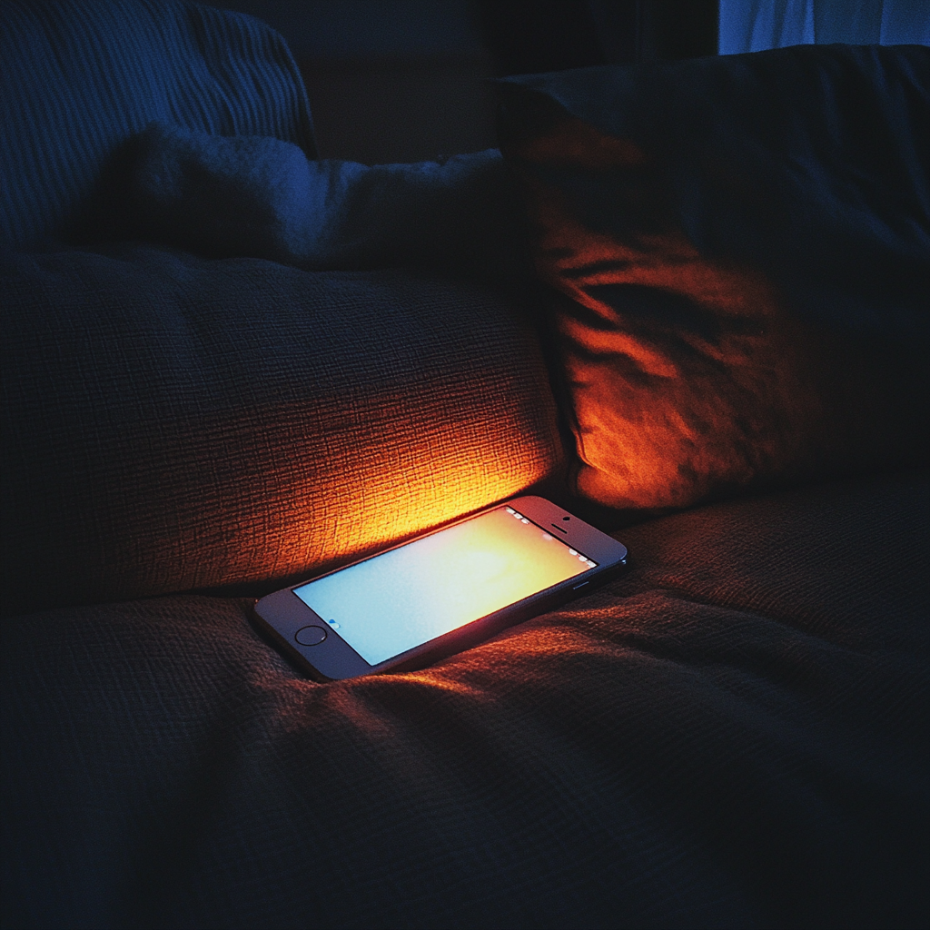 A cellphone on a couch | Source: No source
