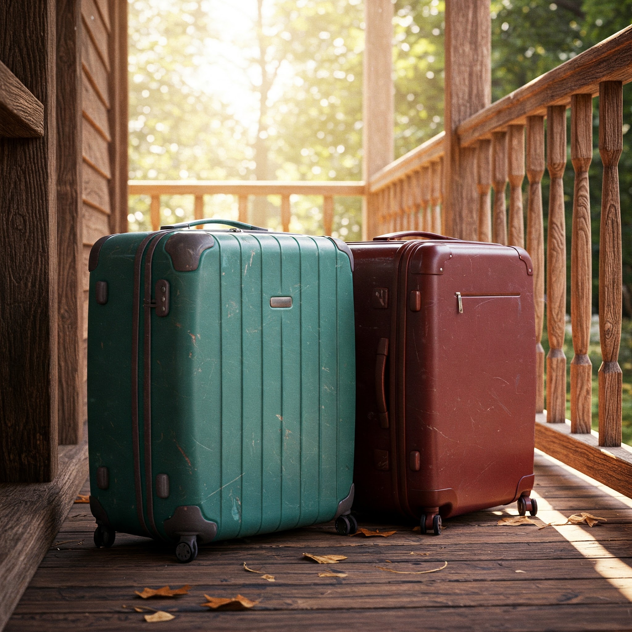 Suitcases on a porch | Source: No source