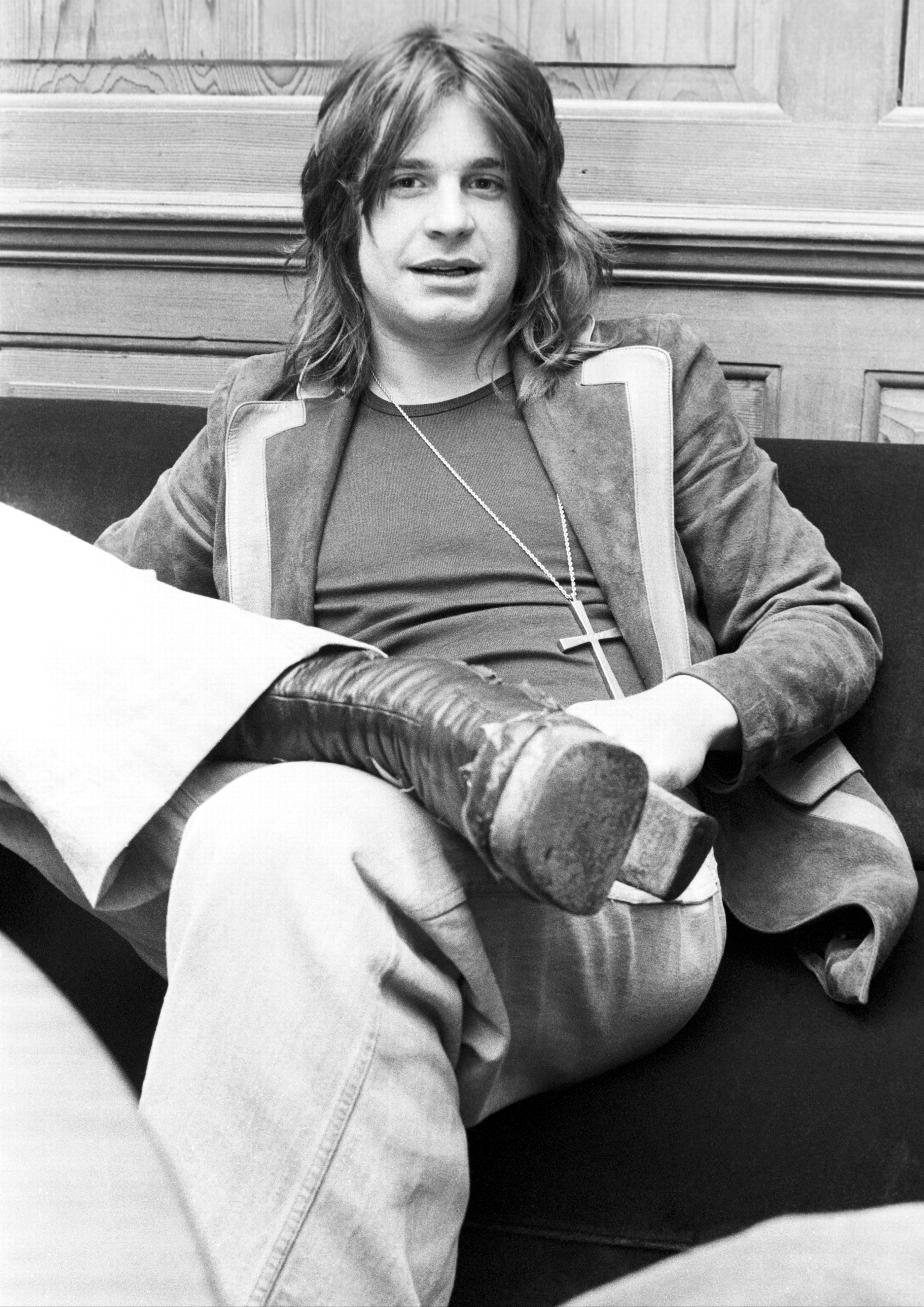 Ozzy Osbourne of Black Sabbath being interviewed in London in 1975. | Source: Getty Images