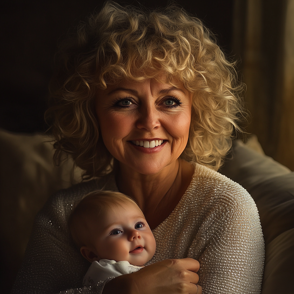 A senior woman holding a baby | Source: No source