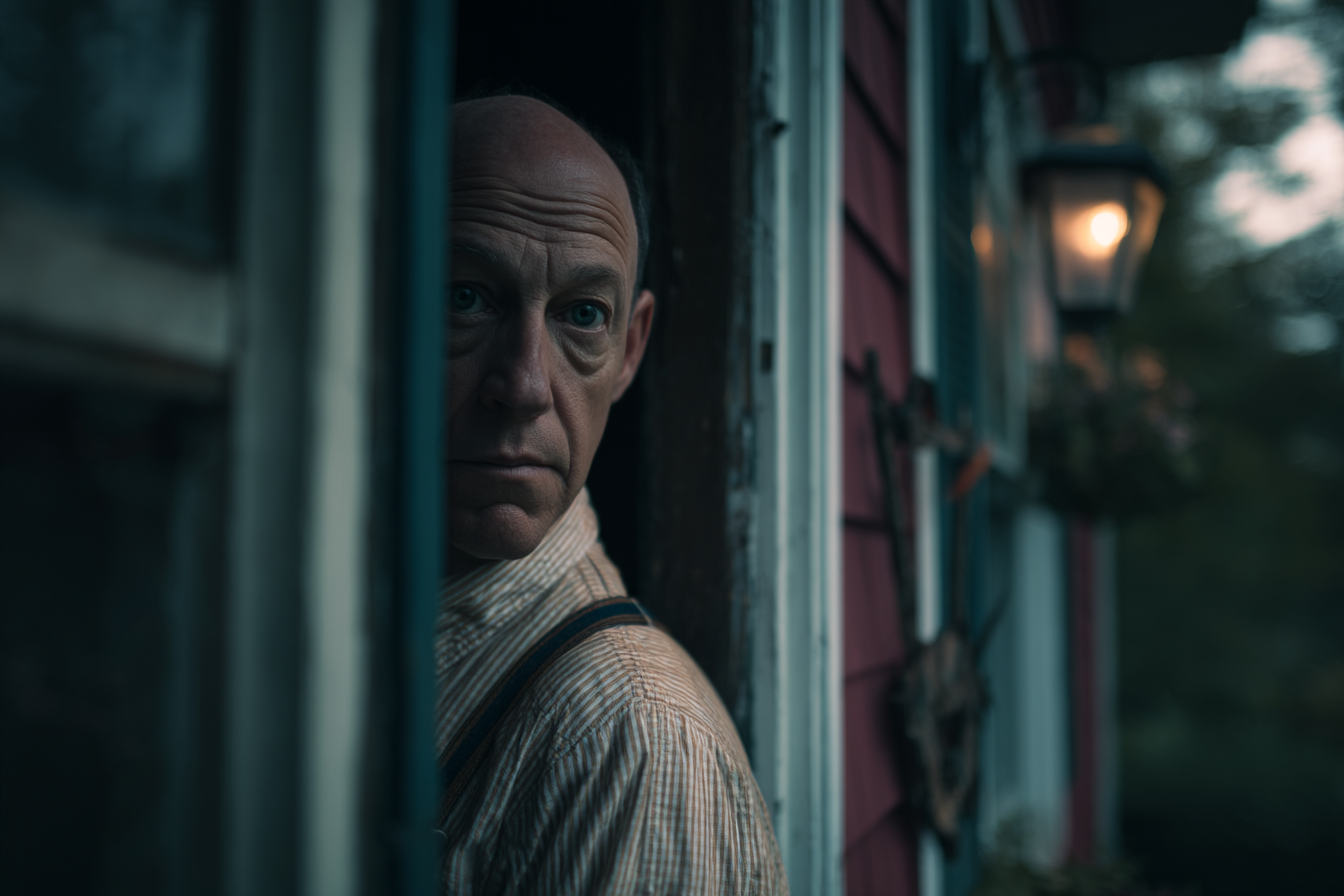 A man standing in a doorway | Source: No source